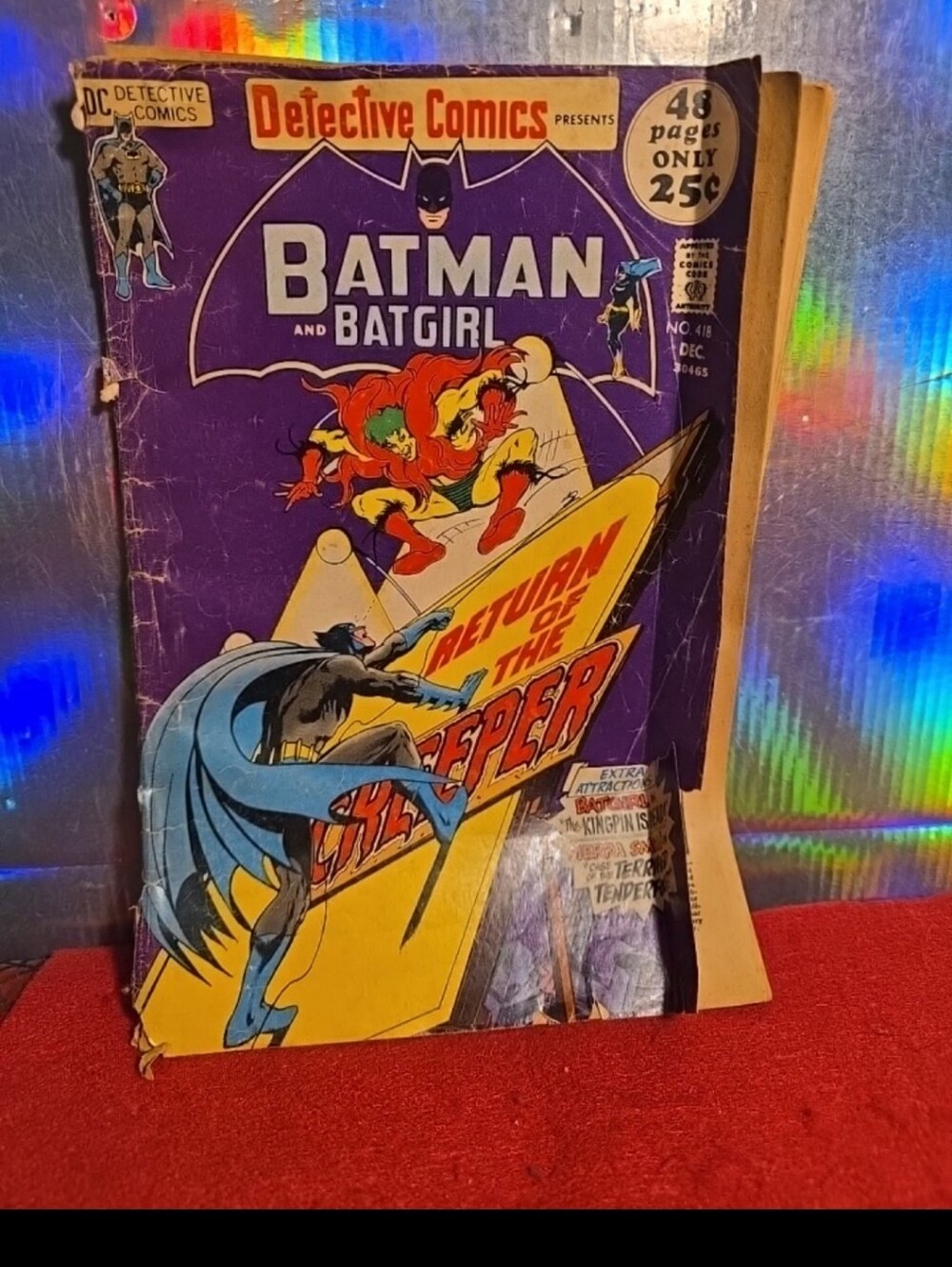 092526 Detective Comics #418 (1971, DC) BATMAN BATGIRL  NEAL ADAMS COVER black s
